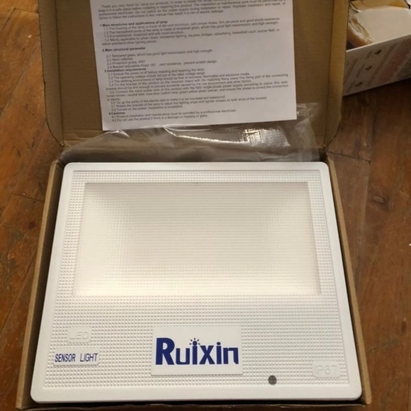Ruixin 50W Motion Sensor LED Glass Grey Flood Light - Picture 1 of 1